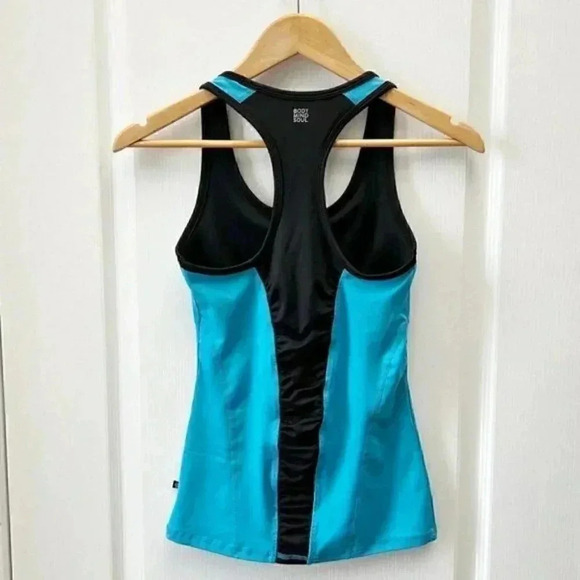 La Vie en Rose Workout Tank Top and Shorts 2 PC Activewear Set Blue Black XS/S - Picture 5 of 12